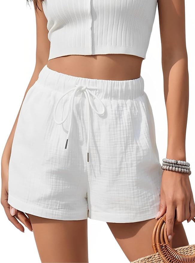 Floerns Women’s High-Waist Wide Leg Workout Shorts
