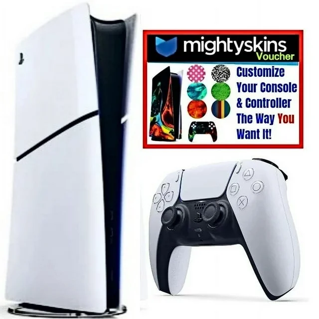 Sony PlayStation 5 (PS5) Digital Console Slim Edition W/ Mightyskins Custom Skin Code Voucher