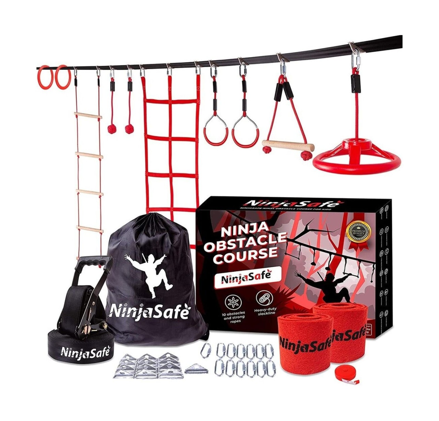 Ninja Obstacle Course for Kids Backyard