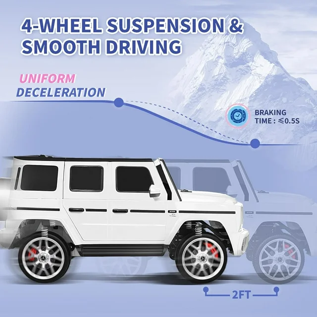 Joywhale 24V 2-Seater Kids Ride on Car Licensed Mercedes-Benz G63 Powerful 4WD for Kids Ages 3-8, with 7AH Big Battery, Remote Control, Soft Braking, 4