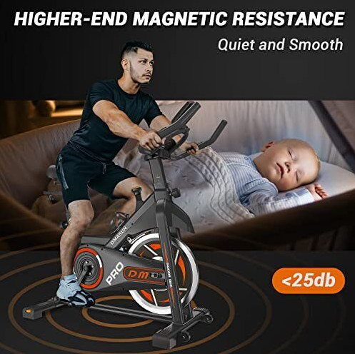 Magnetic Resistance/Brake Pad Exercise Bike, Indoor Cycling Bike Stationary