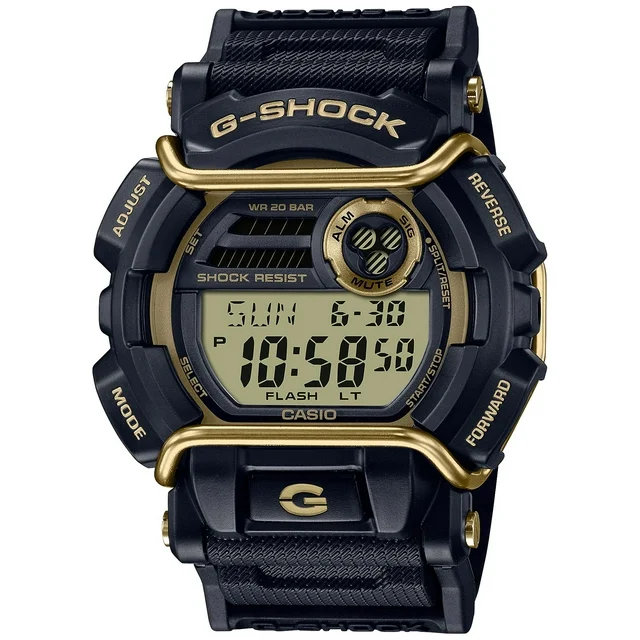 Casio Men's G-Shock Black and Gold Digital Sport Watch, GD-400GB