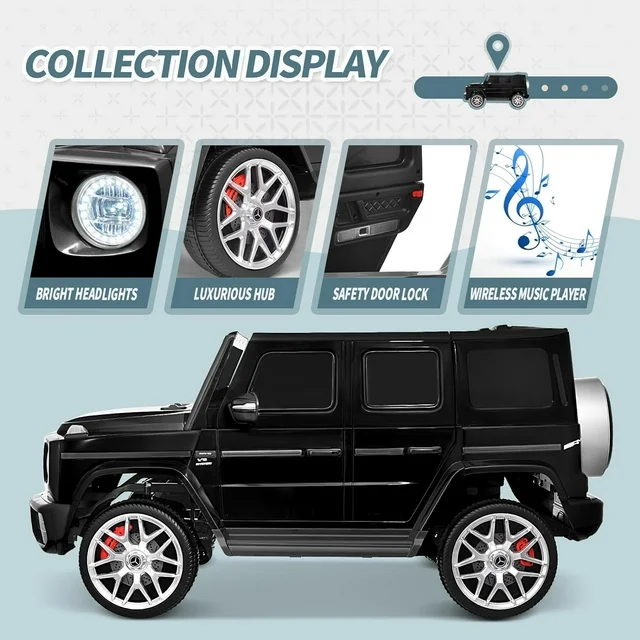 Joywhale 2-Seater Kids Ride on Car 12V Licensed Mercedes-Benz G63 Electric 2WD for Kids Ages 3-8, with 7AH Big Battery, Remote Control, Soft Braking, 4