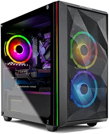 SkyTech Chronos Mini Gaming Computer PC Desktop - Intel Core-i3 10100F 3.6GHz, GTX 1650 4G, 500GB SSD, 8G 3000, RGB Fans, AC WiFi, Windows 10 Home 64